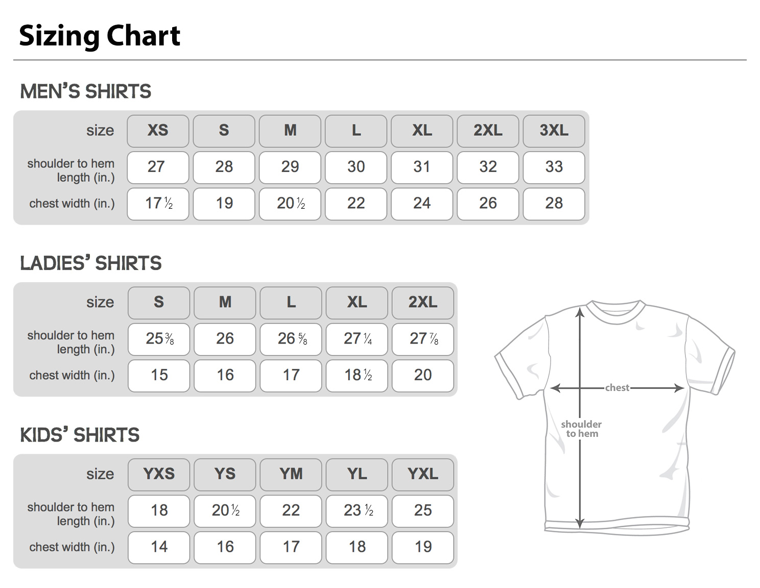 International Shirt Size Chart